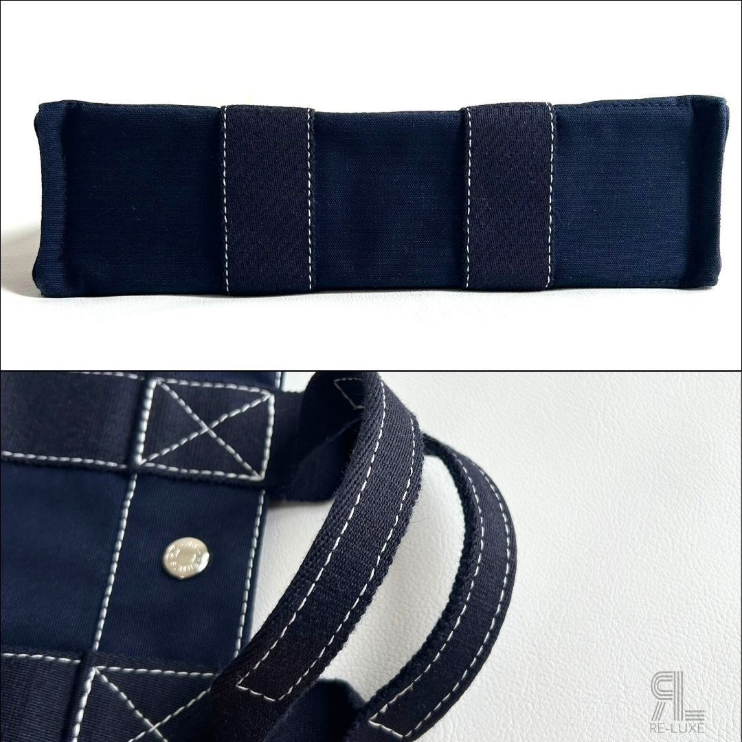 164美品✦HERMESドーヴィルPM NAVY 紺 トートバッグ