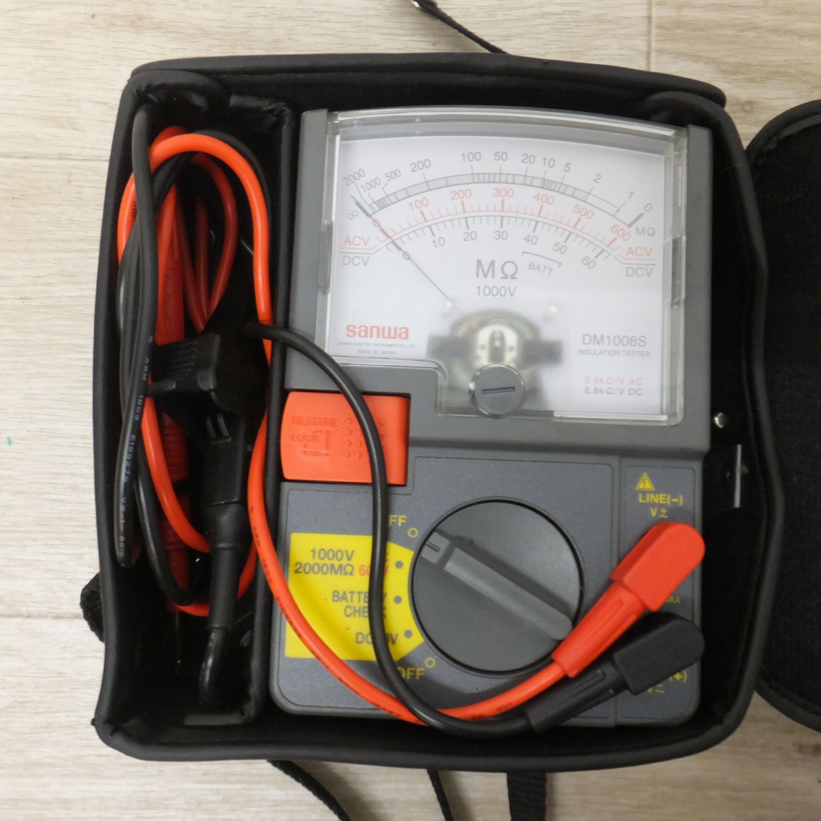 送料無料 三和電気計器 SANWA 絶縁抵抗計 DM1008S INSULATION RESISTANCE TESTER 2