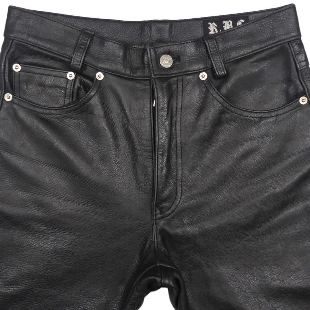バンソン レザーパンツ メンズ W31 黒 バイク 革パンツ アメリカ製 本革