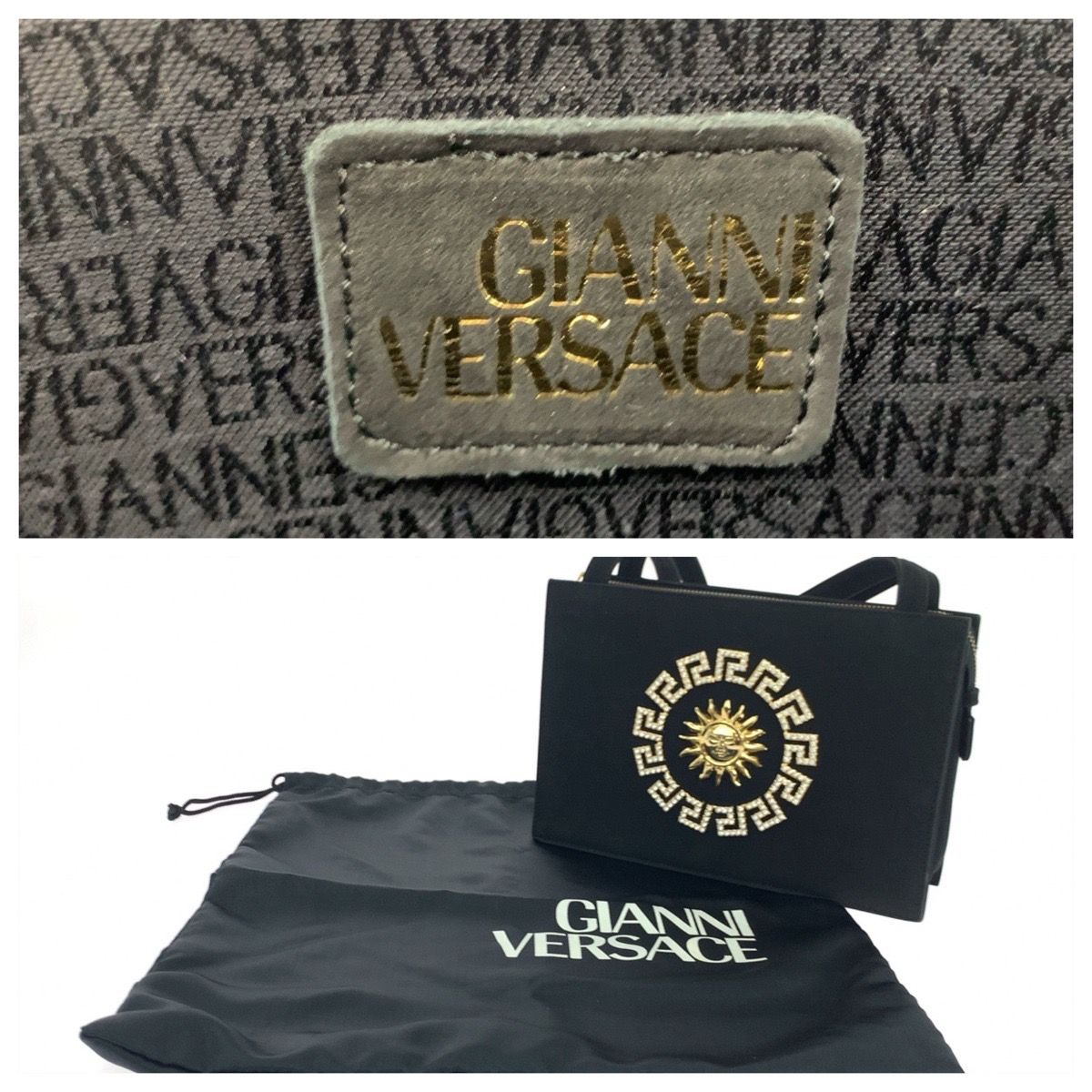 ✨美品 ジャンニヴェルサーチ サンバースト ゴールド金具 レザー