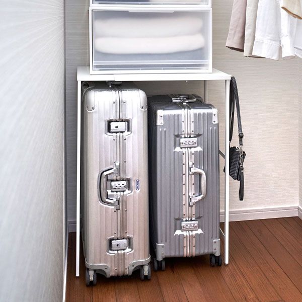 山崎実業 伸縮キャリーケース上ラック タワー tower クローゼット収納