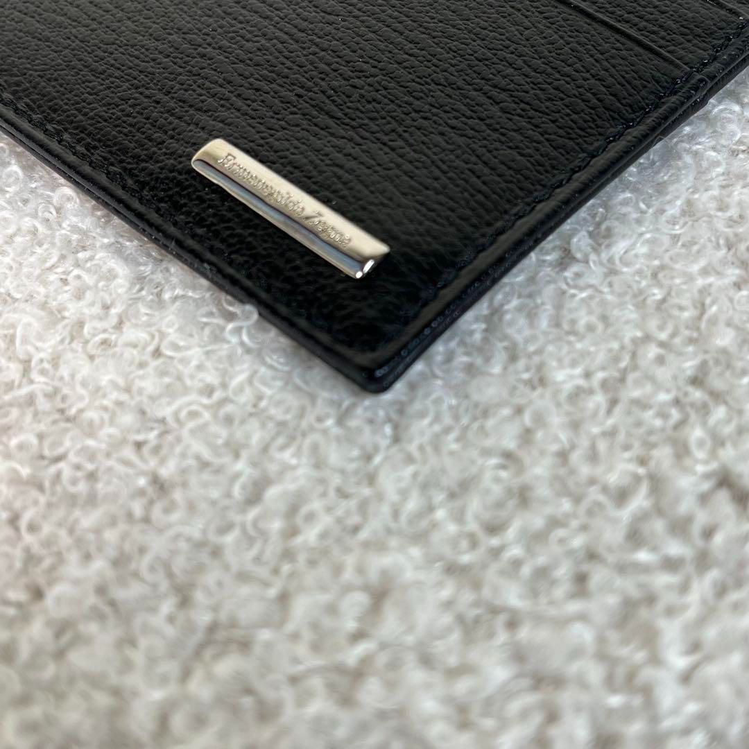 美品 Ermenegildo Zegna カードケース グレインレザー ブラック