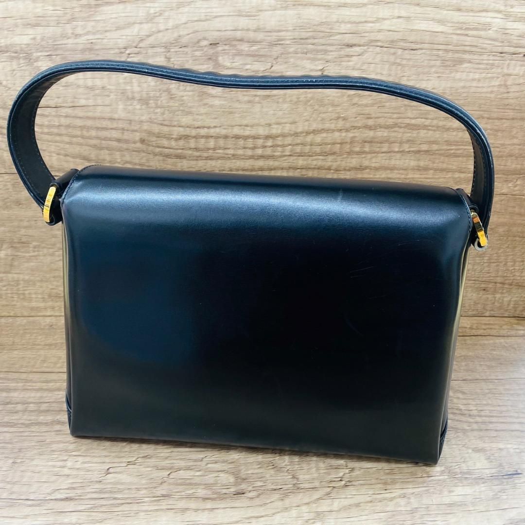 GUCCI オールドグッチ Gロゴ ターンロック レザー ハンドバッグ