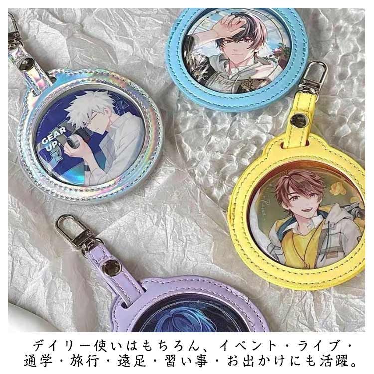 2個セット カバー 付き 缶バッチ 58mm ミニケース レザー調 2個セット カバー 付き 缶バッチ 58mm ミニケース レザー調