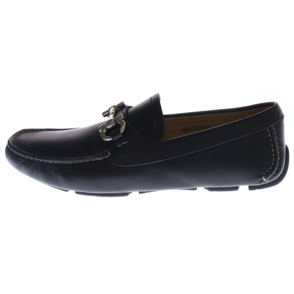 Salvatore Ferragamo サルヴァトーレ フェラガモ ホースビット レザー ローファー モカシン ドライビングシューズ ブラック
