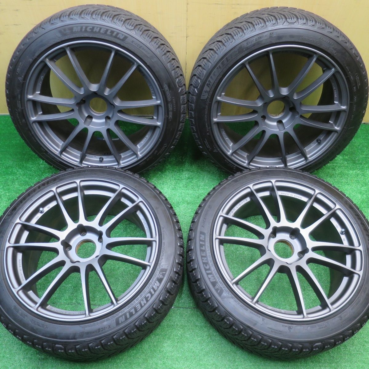 バリ溝 21年 キレイ 9.5分以上 BMW 等 RAYS gram LIGHTS 57 M|S G07EX 225|45R18 スタッドレス ミシュラン X-ICE SNOW レイズ グラムライツ PCD120|5H 5101607NJス