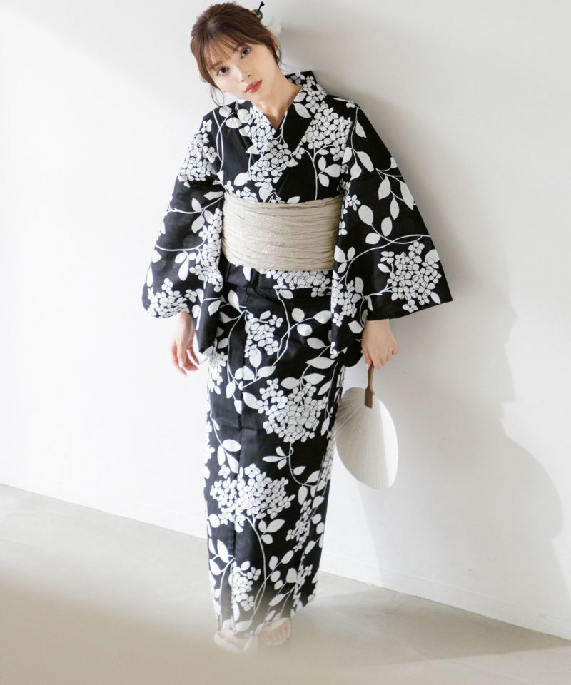 dita 浴衣5点セット 霜月の紫陽花しらべ 2025 浴衣5点セット(ゆかた・帯・下駄・着付けマニュアル