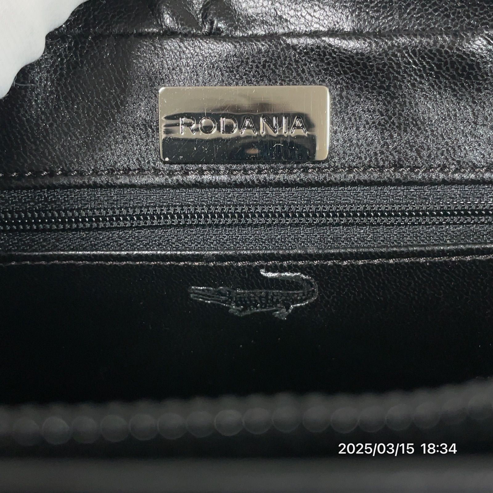 極美品 RODANIA ロダニア JRA ワニマーク クロコダイルシャイニー 