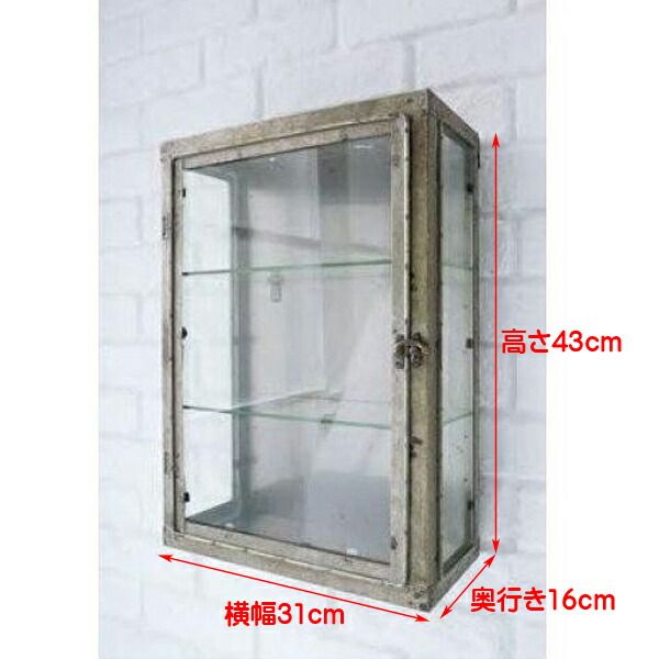 バリヤード ガラス ショーケース 壁掛け 高さ43cm