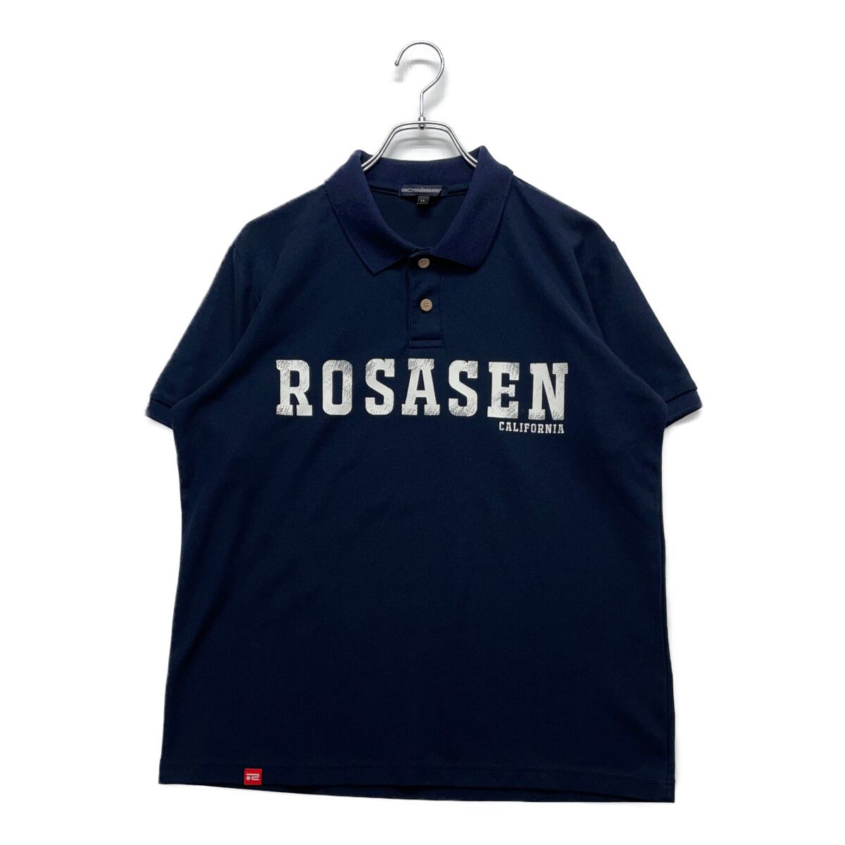 中古 メンズ ロサーセン ROSASEN 半袖ポロシャツ LL 紺 ネイビー シンプル