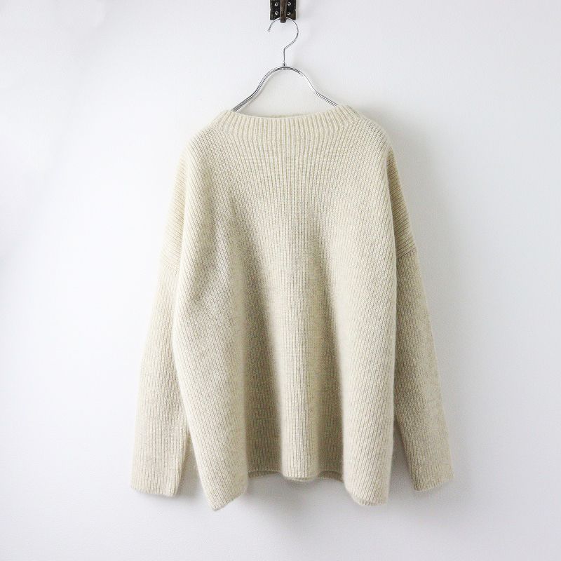 2021AW エヴァムエヴァ evam eva yak aze pullover ヤクウール 畦編み ニット プルオーバー |ベージュ トップス 2400014396638