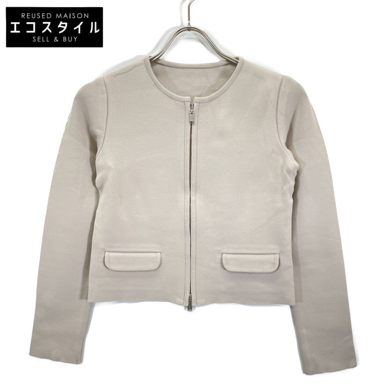 FOXEY フォクシー 38054 ﾍﾞｰｼﾞｭ Urban Standard ﾆｯﾄｼﾞｬｹｯﾄ 38