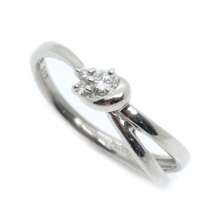 courreges クレージュ Pt900プラチナ リング・指輪 ダイヤモンド0.07ct 