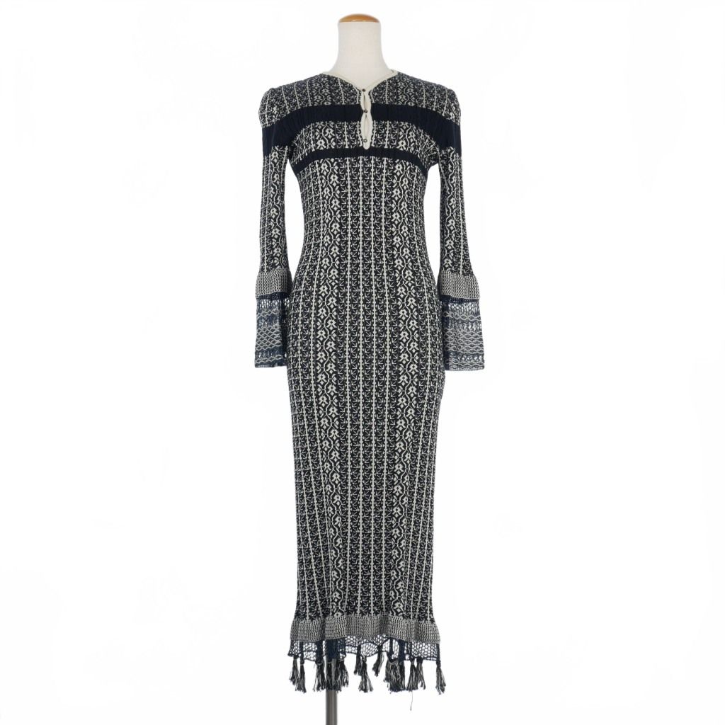 最終値下げ　新品　フォクシー　ロングワンピース　ニット　ノースリーブ　42 最終値下げ 新品 フォクシー ロングワンピース ニット ノースリーブ 42