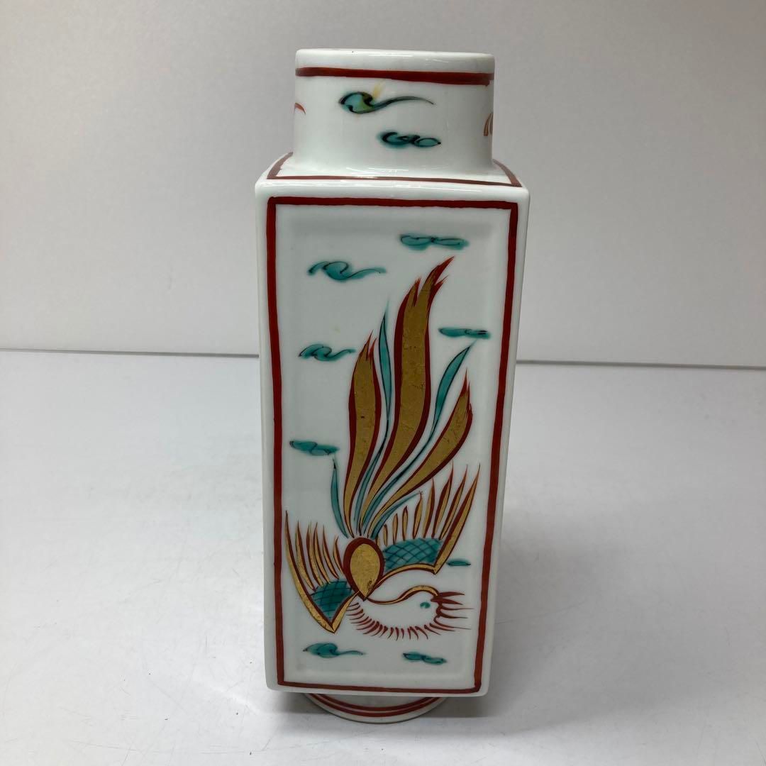 真葛香斎 呉須赤絵 四方花入 共箱 東①さ5-0409① - メルカリ