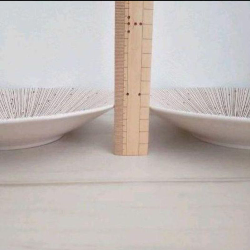 新品2点セット美濃焼千段十草22cm深皿ベージュ