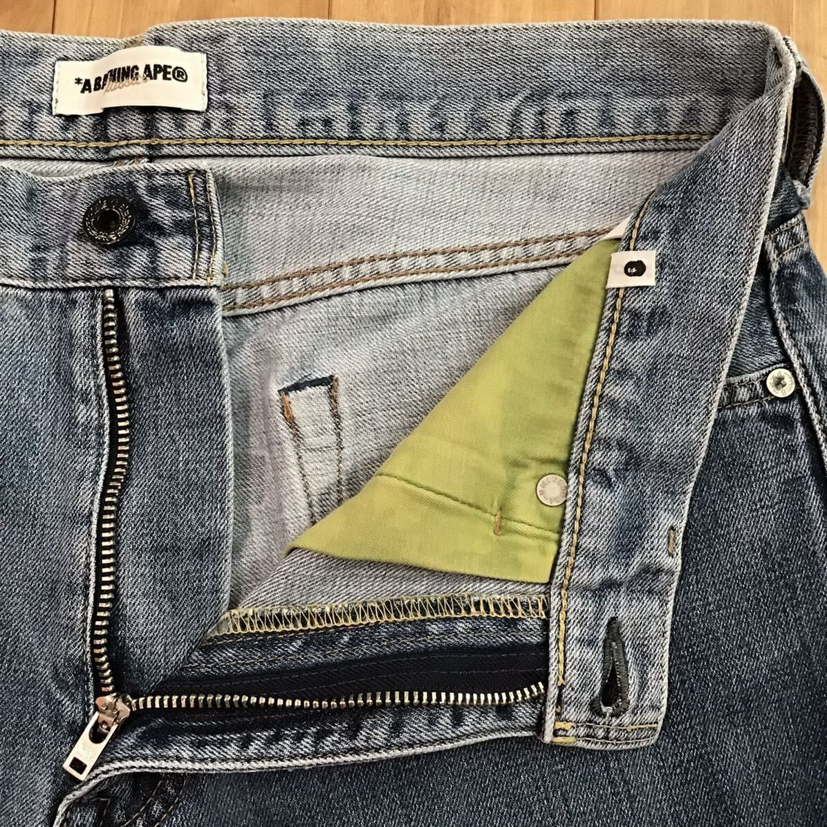 ☆横浜限定☆ Yokohama color BAPE LOGO デニム パンツ Mサイズ a