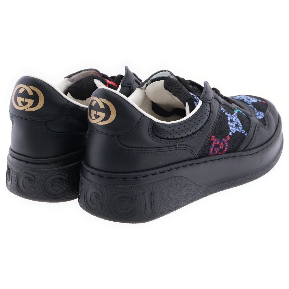グッチ　ロゴスニーカー GUCCI (グッチ) 刺繍ロゴ ローカットスニーカー シューズ US7