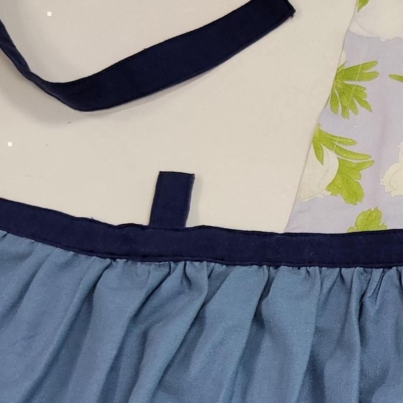  エプロン 子供用 幼児 小学生 中学生 高校生 おしゃれ 大人 リネン ドレス アオノツガザクラ エプロン キッズファッション小物