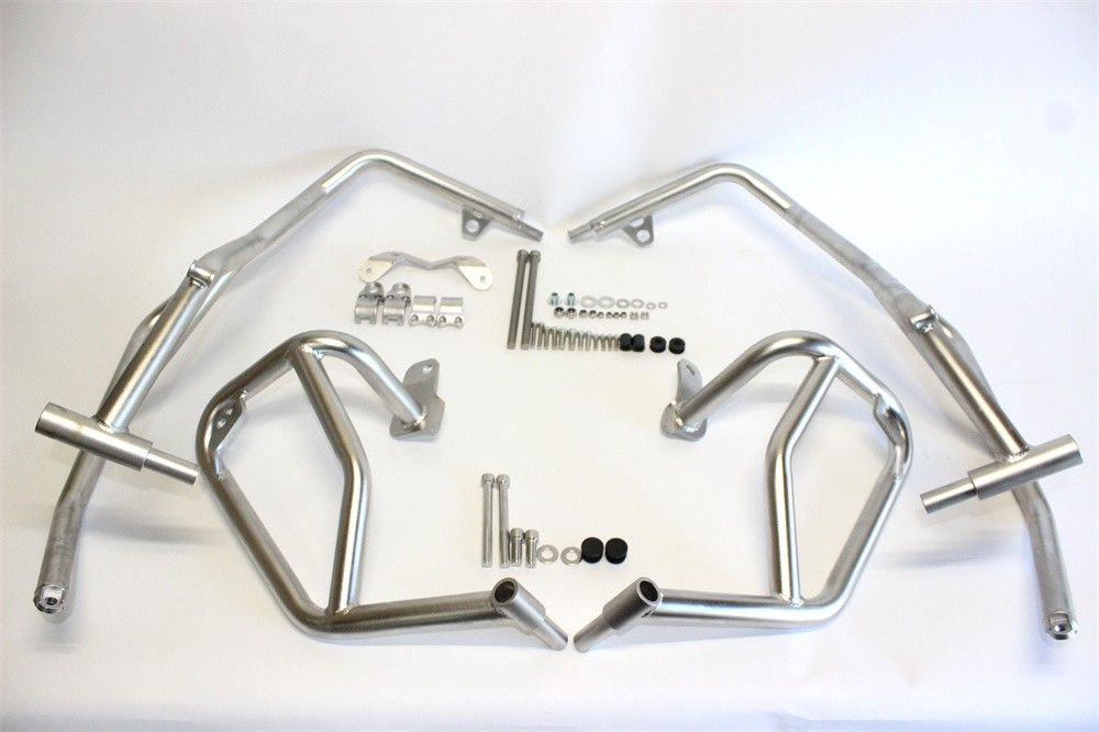 BMW用 S1000XR 2025 以降 ステンレス アッパー＆ アンダー エンジンガード set 銀
