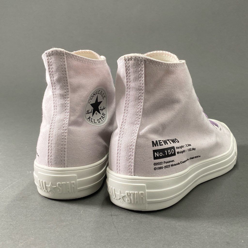 7d21 【極美品】 CONVERSE コンバース ALL STAR LIGHT POKEMON HI ポケモン スニーカー ミュウツー パープル  キャンバス Mewtwo 31306263 28cm