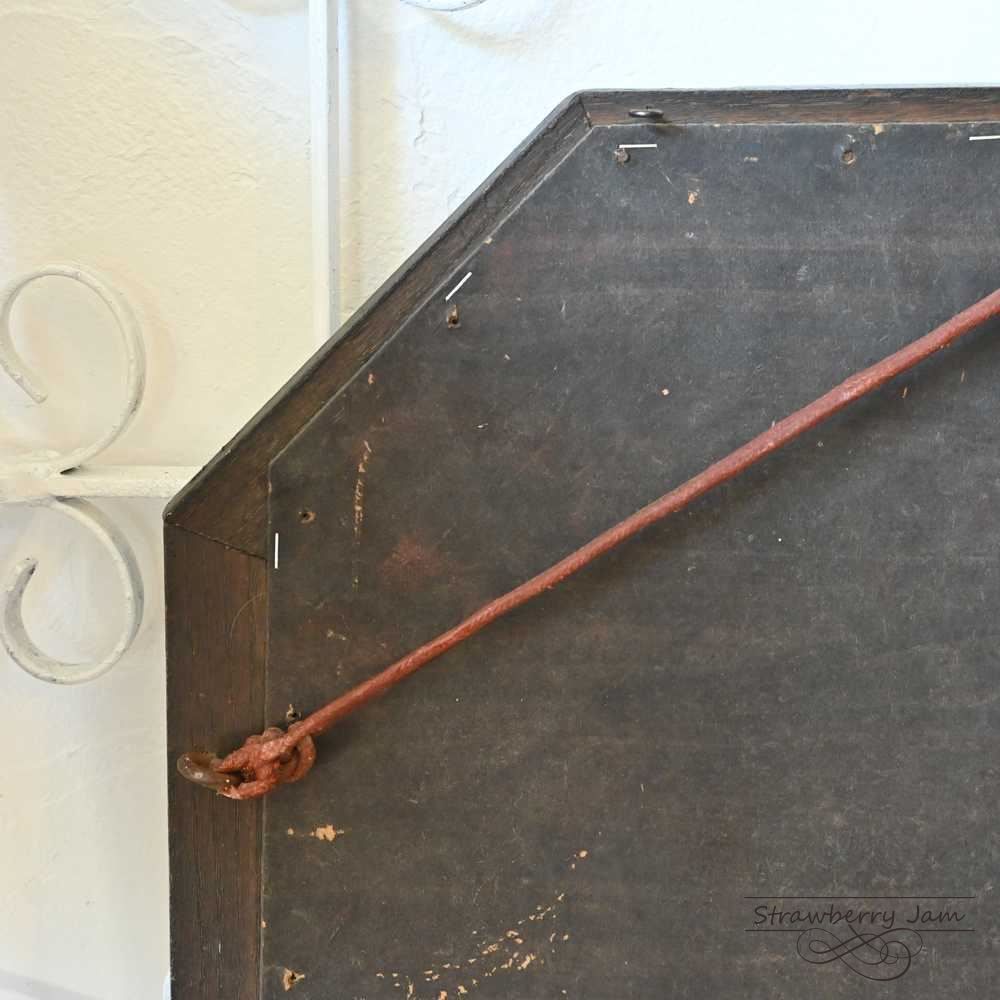 L3705-254 英国アンティーク オーク ウォールミラー Mirror 壁掛け