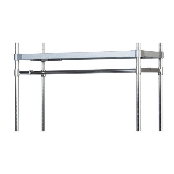 〔2本セット〕 プロフェイス ハンガー用 補強パイプ 60cm スチールラック 収納棚 ハンガー受けパーツ