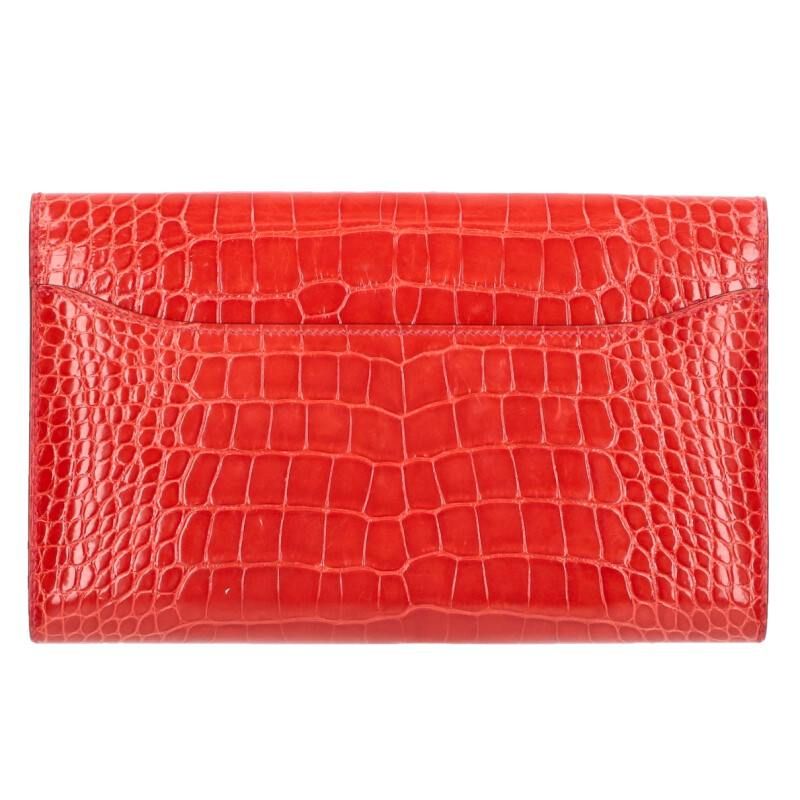 エルメス 財布 コンスタンスコンパクト A刻印 SV金具アリゲーター財布