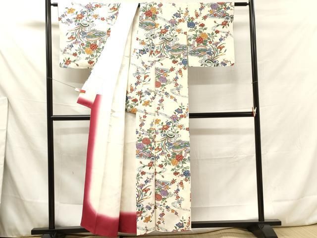 平和屋着物○上質な小紋 菱文 正絹 逸品 未使用 DAAV8673tw