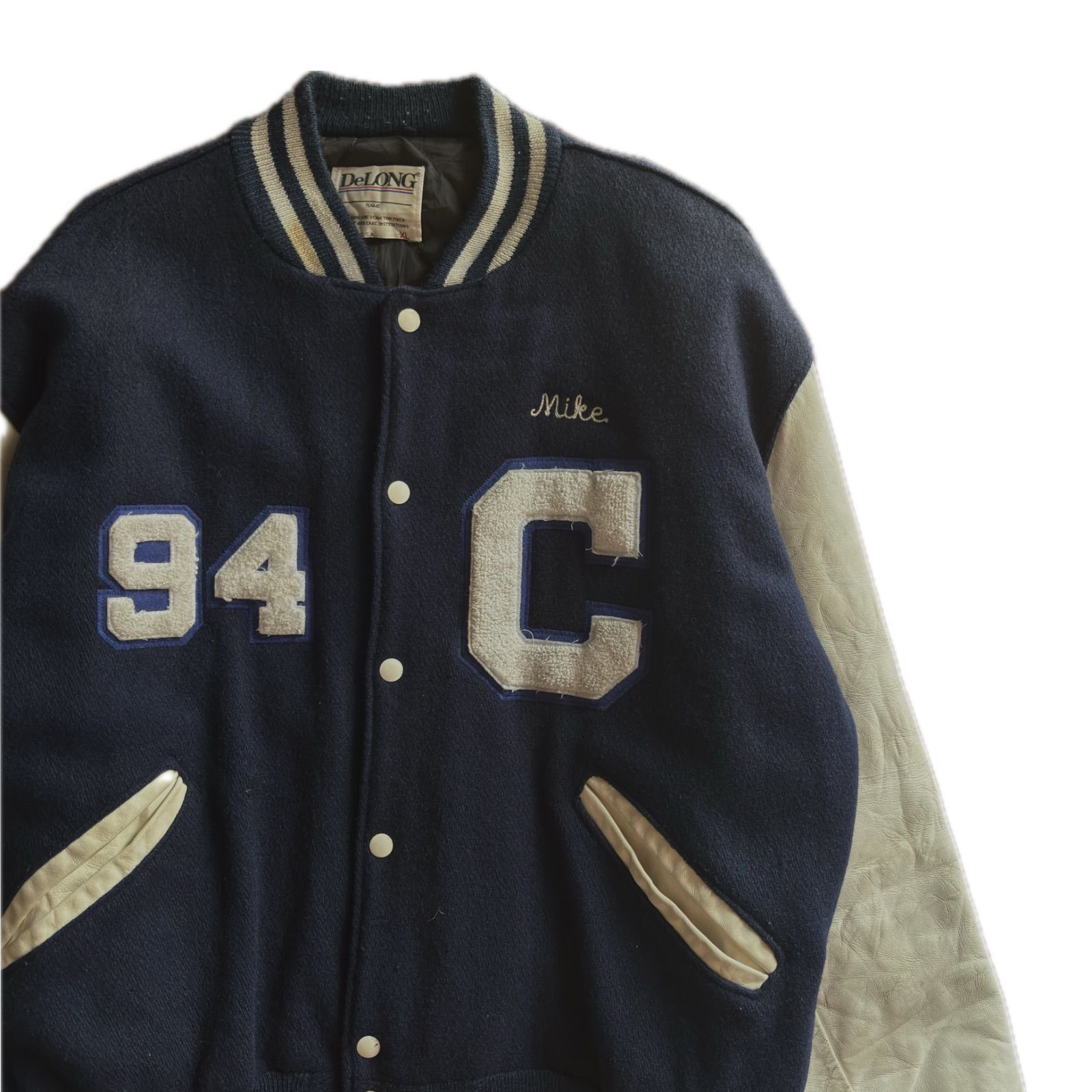 90s 90年代 Delong Award Jacket スタジャン チェーンステッチ