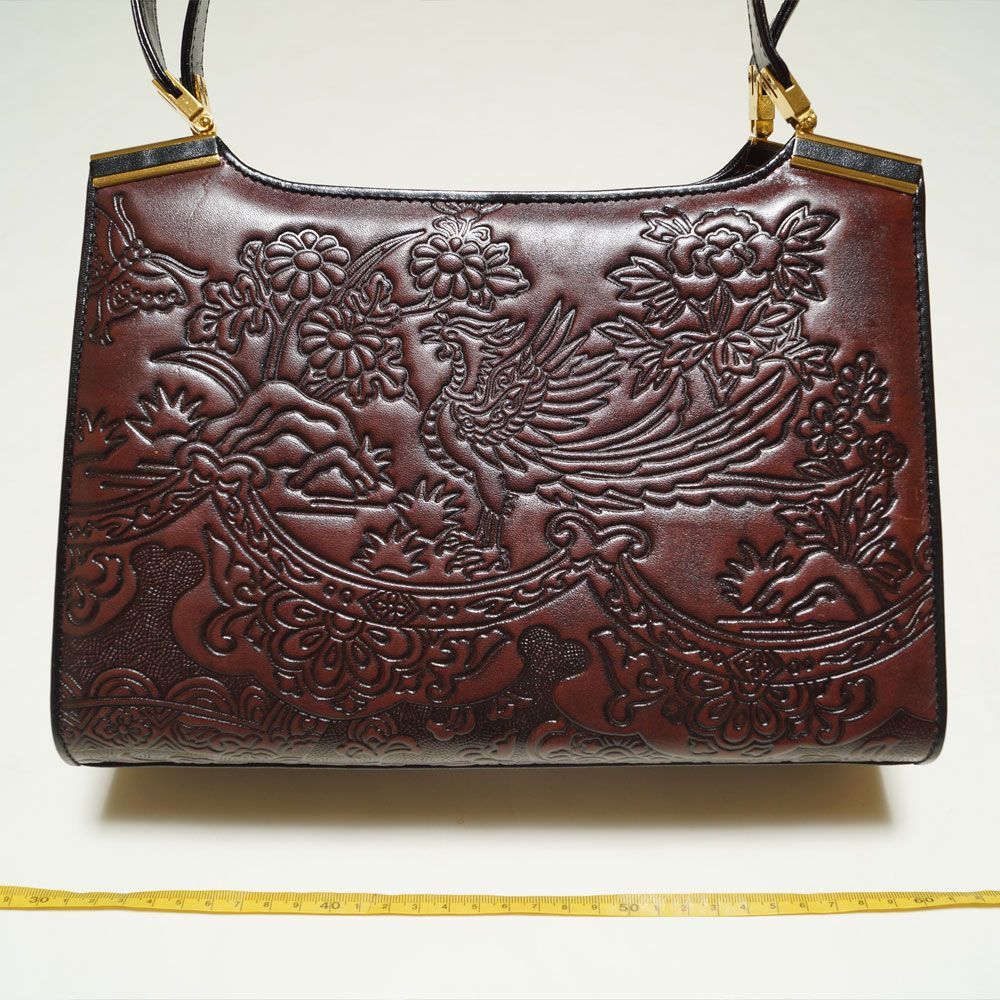 着物 バッグ 鳳凰模様 合皮 【中古 着物バッグ レディース 和装