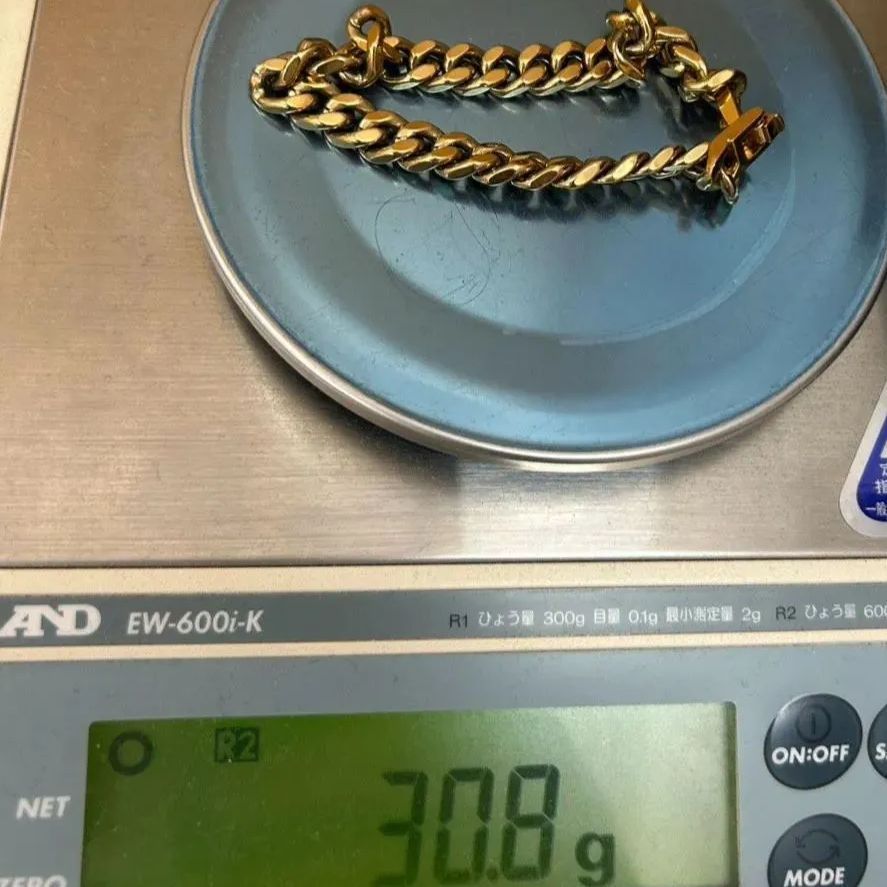 喜平 ブレスレット 重量30 g お買得 お チェーン メンズ レディース 金 ゴールド GOLD 金属 ファッション ジュエリー ストリート カジュアル 高見え シンプル デザイン 太めチェーン 重厚感 上品
