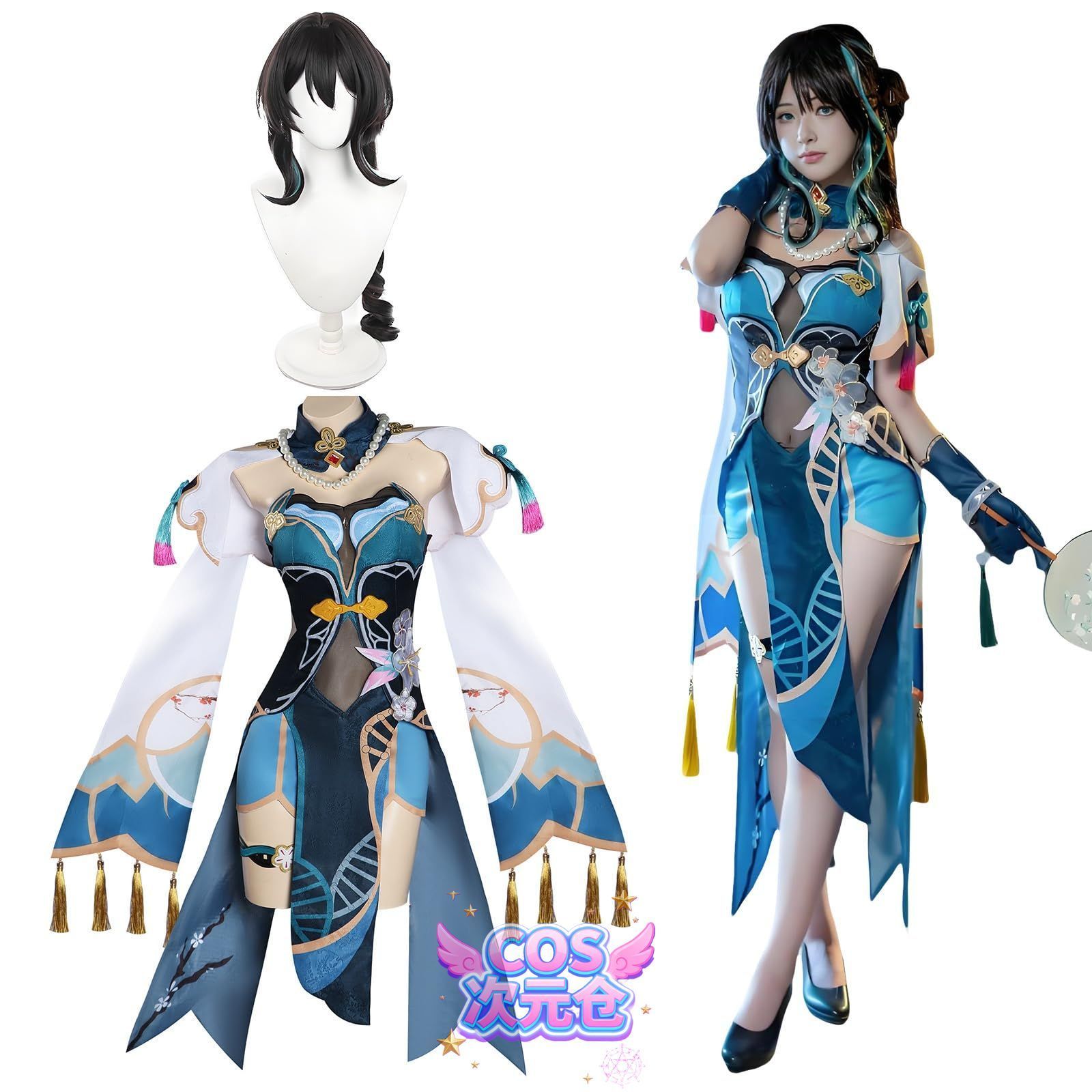 ルアン メェイ ウィッグ付き 神併 崩壊スターレイル コスプレ ウィッグ付き ホタル 開拓者 ロビン 花火 ブラックスワン ゲーム コスプレ衣装 イベント 大人用 仮