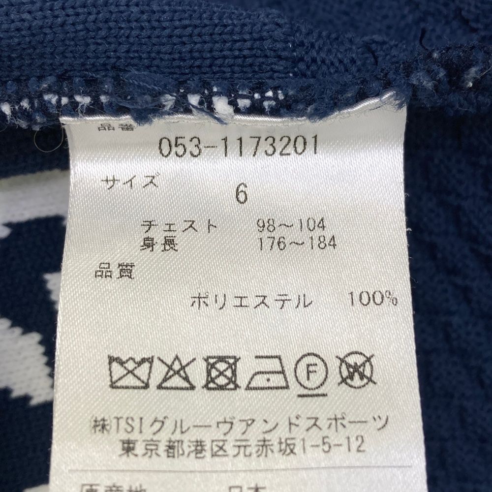 サイズ：6 PEARLY GATES パーリーゲイツ  ニットベスト  ネイビー系 [240101480017] ゴルフウェア メンズ ストスト サイズ：6 PEARLY GATES パーリーゲイツ ニットベスト ネイビー