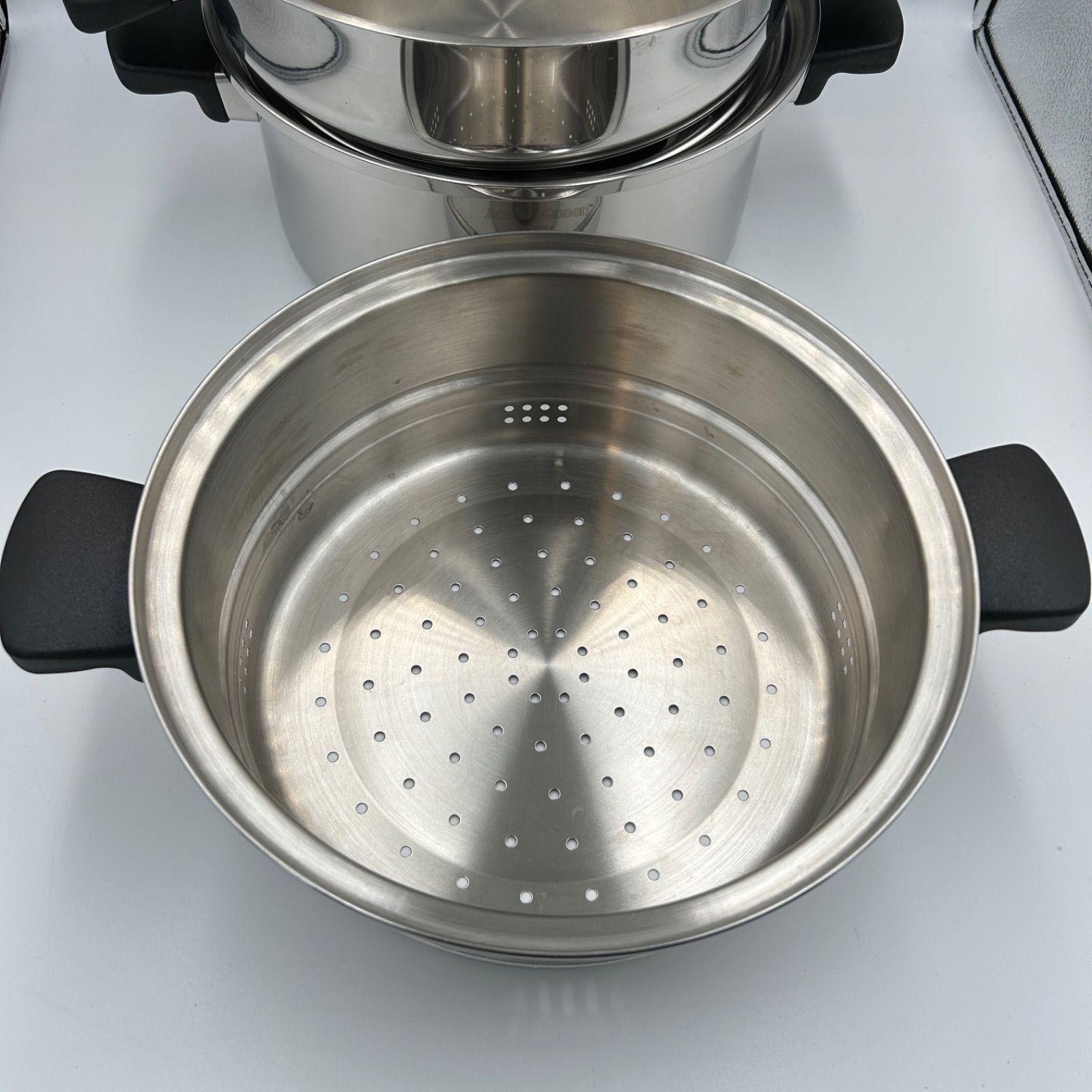 フライパンで蒸し調理ができるステンレス製蒸し器［日本製
