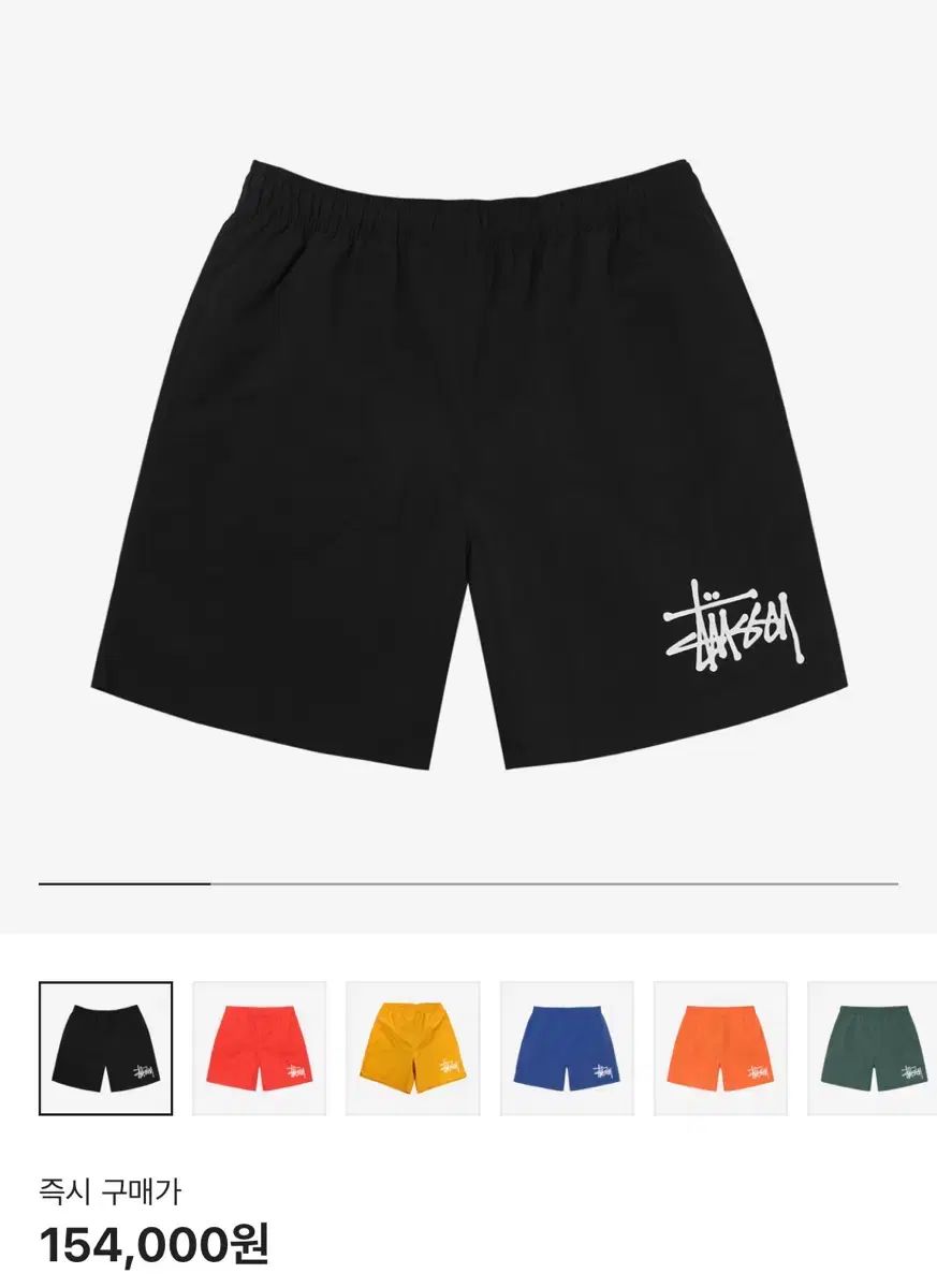 STUSSY ステューシー ビッグ ベーシック ウォーター ショートパンツ 黒 s サイズ