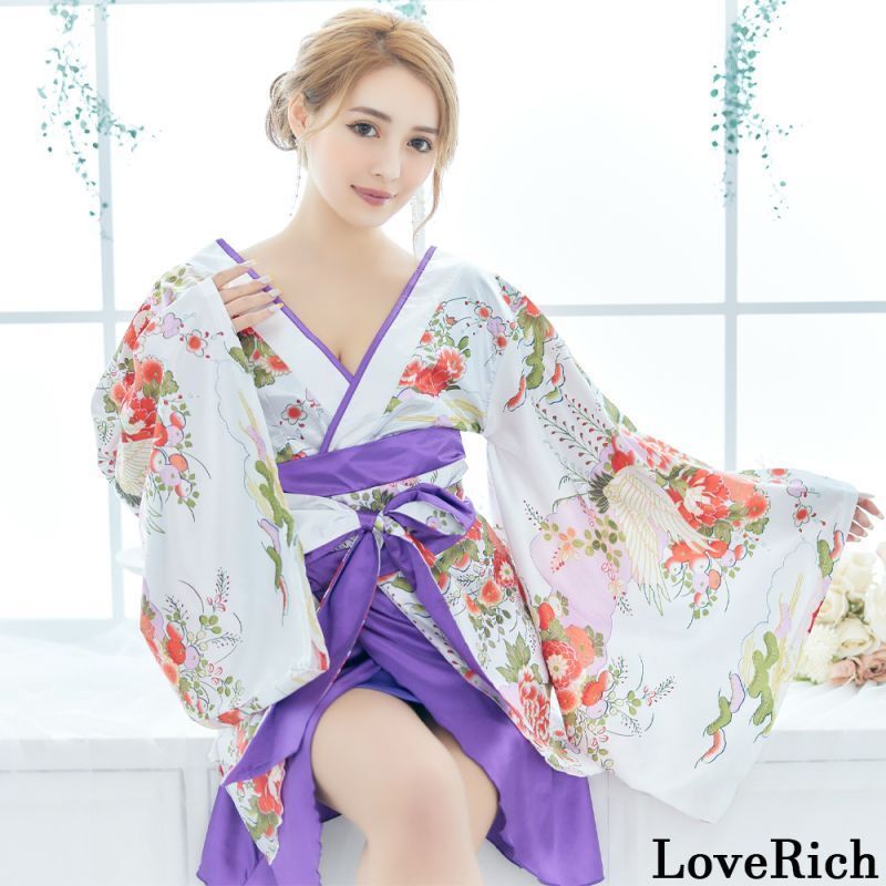 LoveRich ラブリッチ 【5カラー/2点セット】和柄 花魁 着物 ミニ