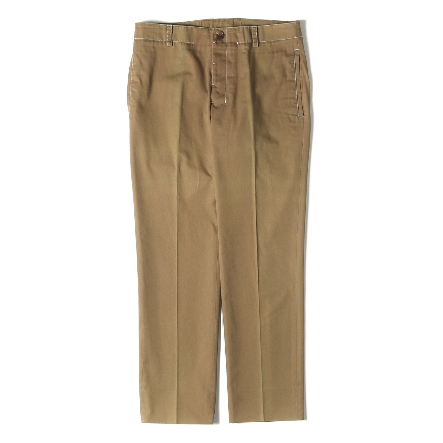 最終値下げ　新品　HERMES コットンパンツ　サイズ40 ホワイト　タグ付き 中古・古着通販】HERMES (エルメス) サイドベルトコットンパンツ