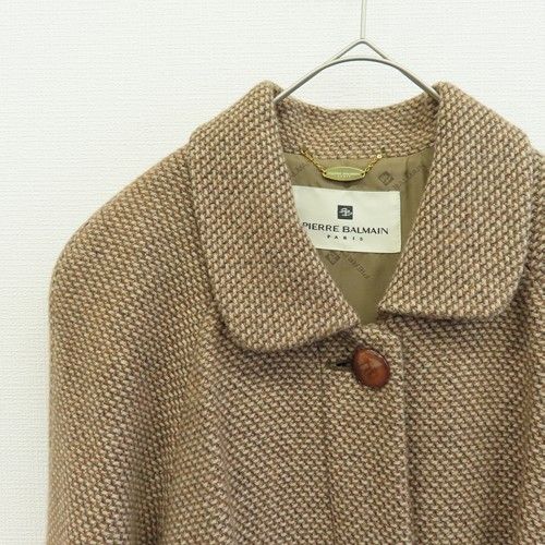 PIERRE BALMAIN ピエールバルマン　ロングコート　7AR　ベージュ PIERRE BALMAIN ピエールバルマン ロングコート 7AR ベージュ