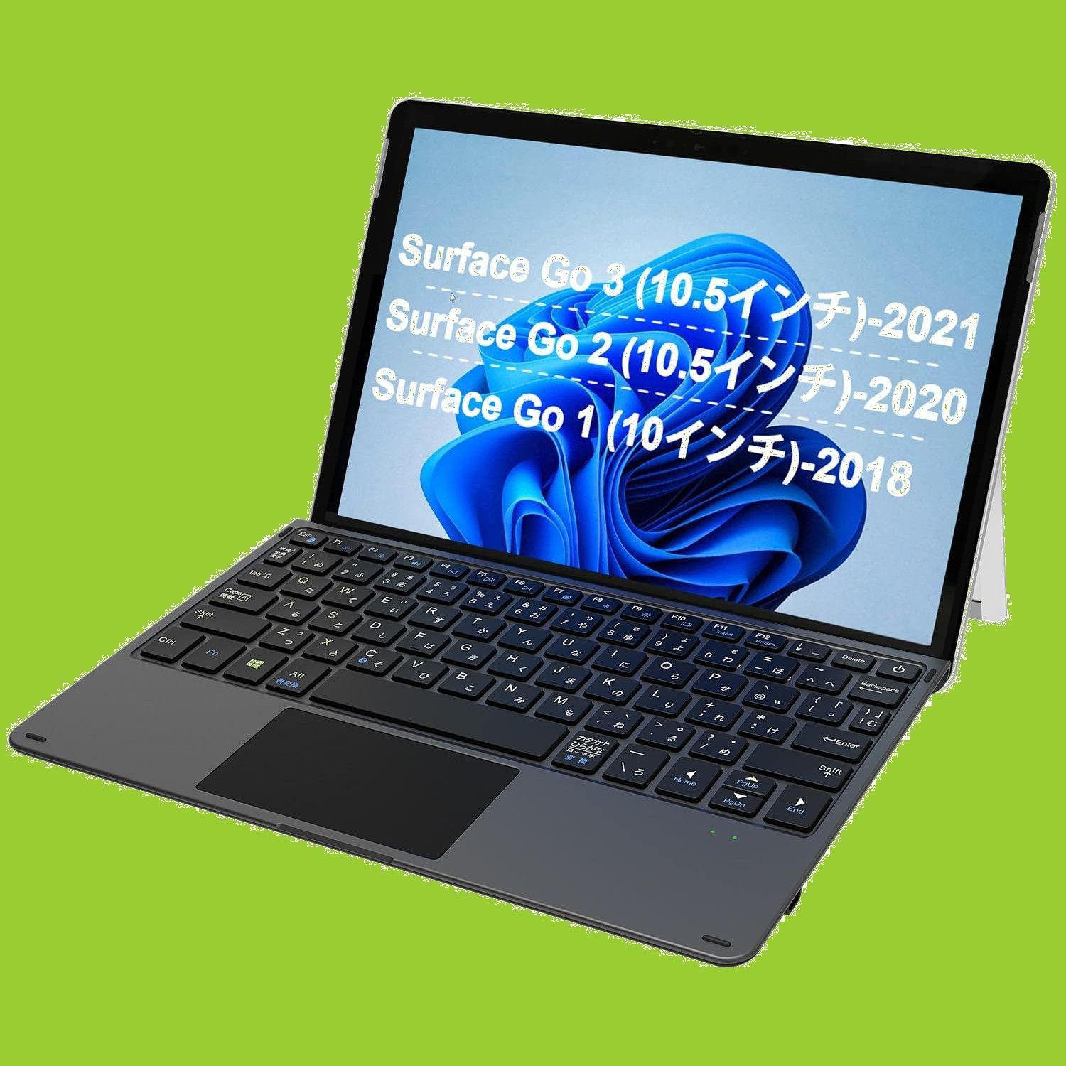 Surface Go タイプ カバー Bluetooth キーボード薄型 タッチパット搭載 マイクロソフト ワイヤレス Surface Go3 2021 Surface Go2 2020 Surface Go対応 内蔵バッテリー充電式