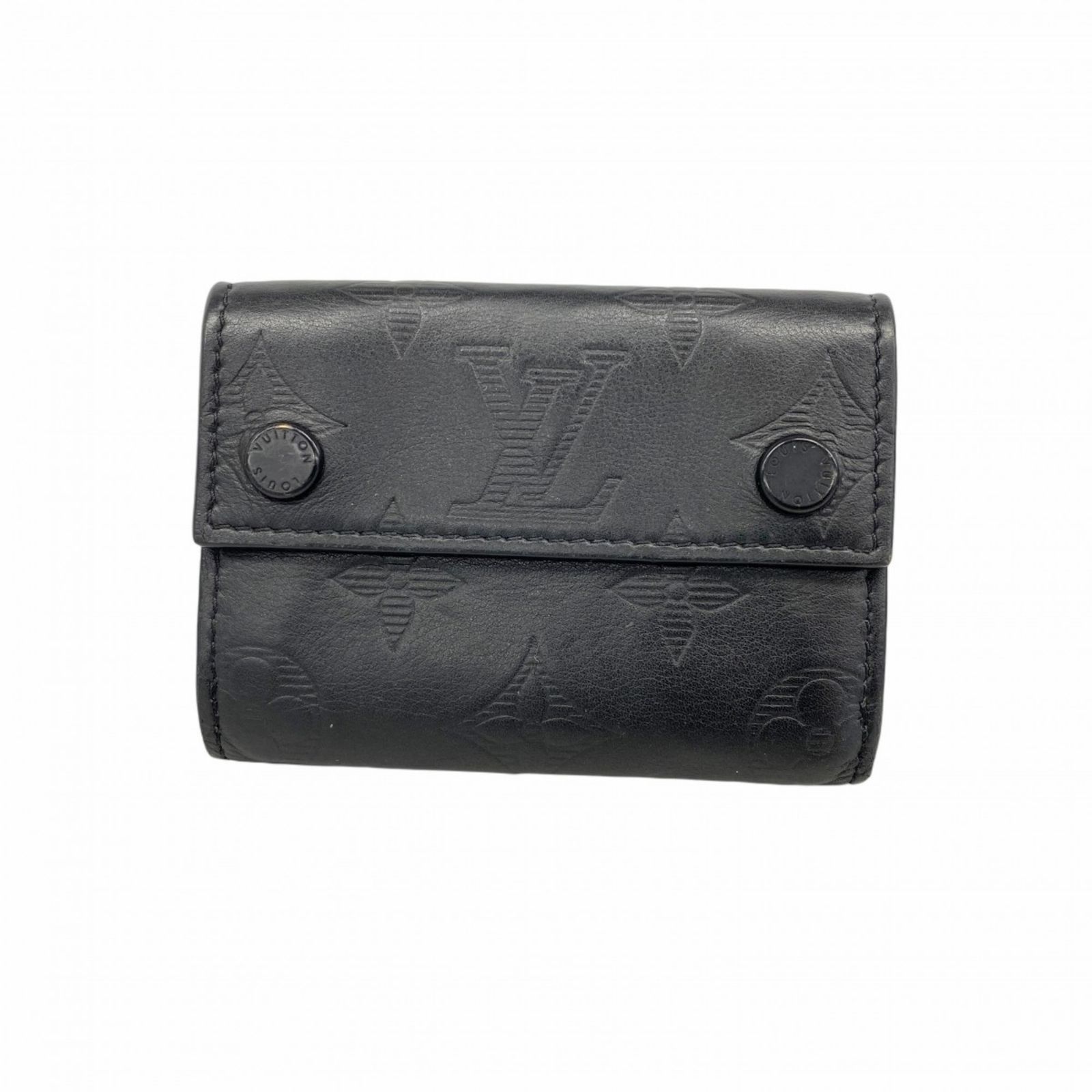 ルイ ヴィトン Louis Vuitton ルイ ヴィトン 三つ折り財布 モノグラム シャドウ ディスカバリー コンパクトウォレット M67631 ブラックメンズ