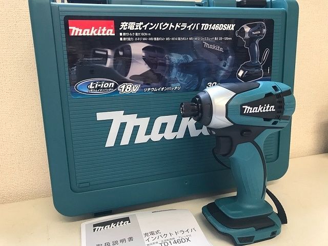 未使用 マキタ インパクト ドライバー TD146DX 18V 充電器 ケース付