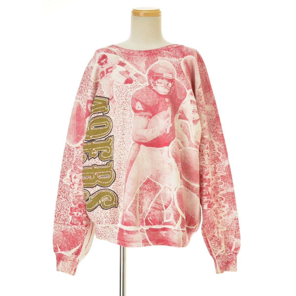 【VINTAGE】NFL 49ERS 全面プリント長袖スウェット