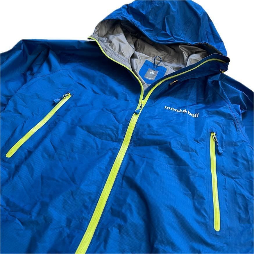 ほぼ新品　モンベル　ストームクルーザー　登山　撥水　防風　ゴアテックス　青　Ｌ ストームクルーザー ジャケット Men's｜モンベル