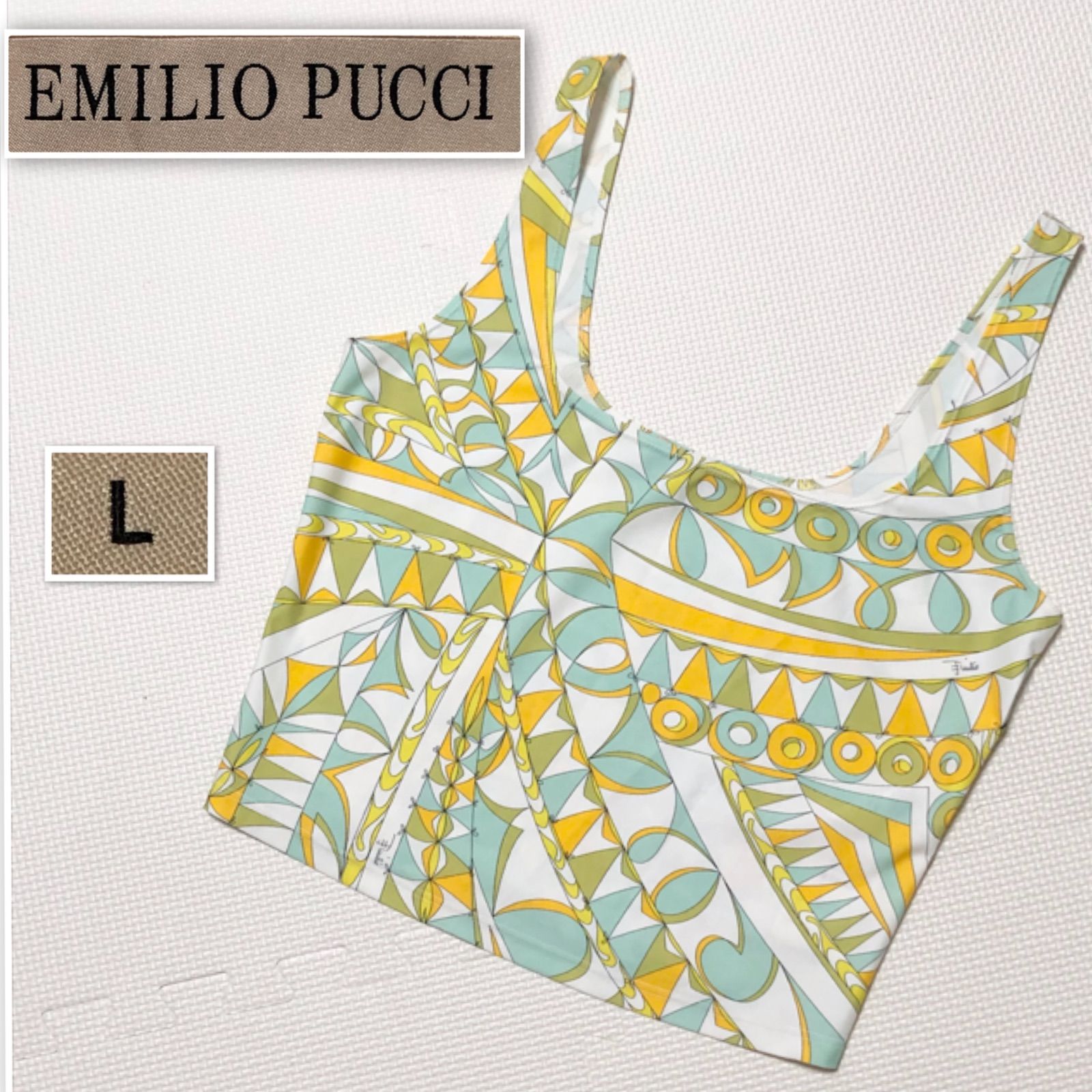 □極美品□EMILIO PUCCI エミリオプッチ プッチ柄 タンクトップ 
