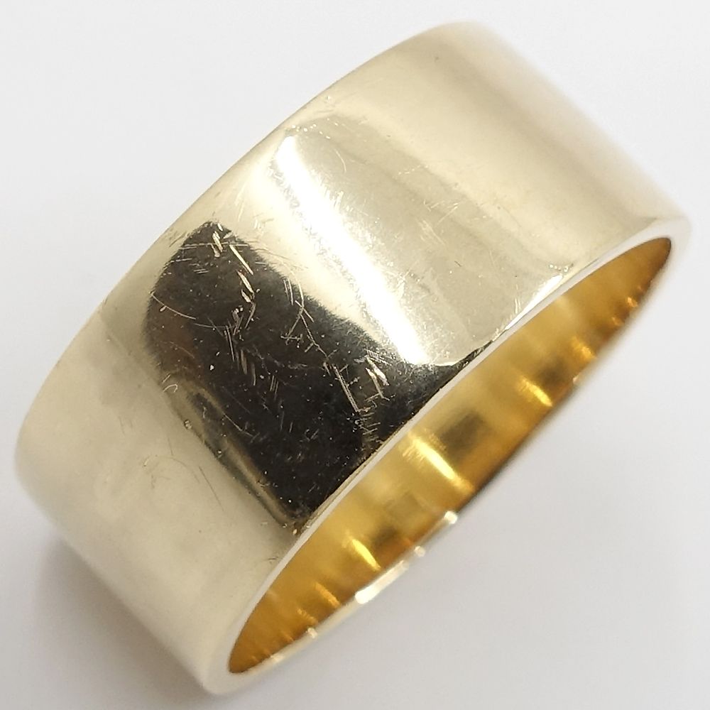 栄 ジュエリー 指輪 平打ちリング K18YG イエローゴールド 約12号 男性 女性 約5.8g 洗浄済 本体のみ