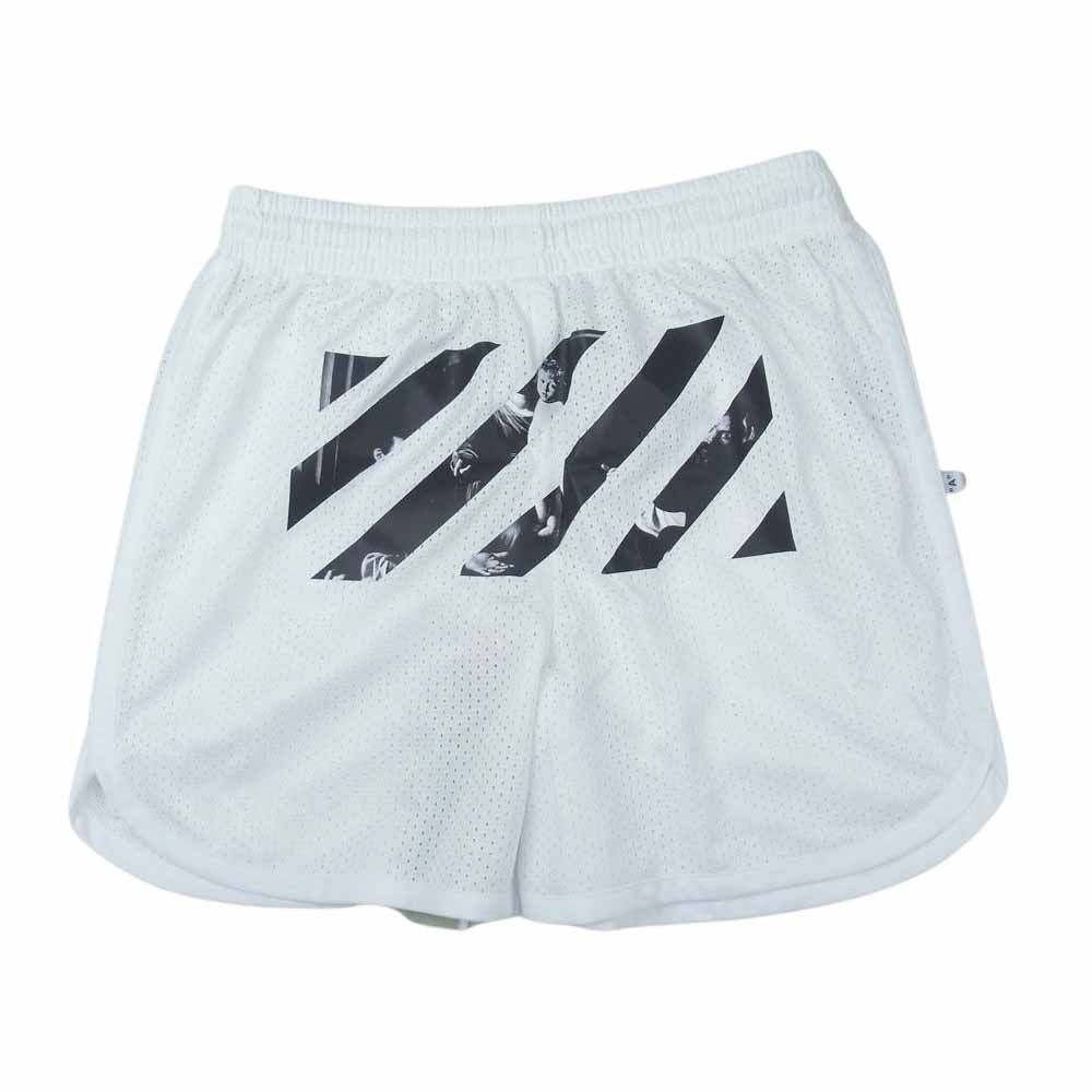 OFF-WHITE オフホワイト OMCI005S20101005 CARAVAGGIO SQUARE MESH Shorts スクエア メッシュ ショート パンツ ホワイト系 S【中古】