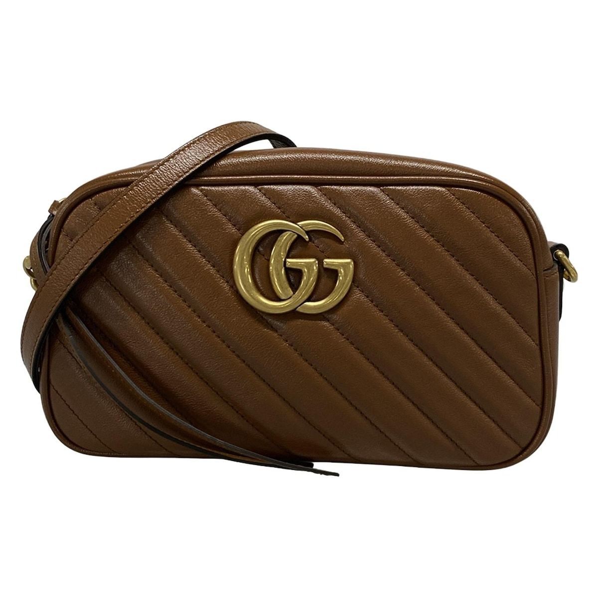 GUCCI(グッチ) ショルダーバッグ GGマーモント 447632 ダークブラウン 