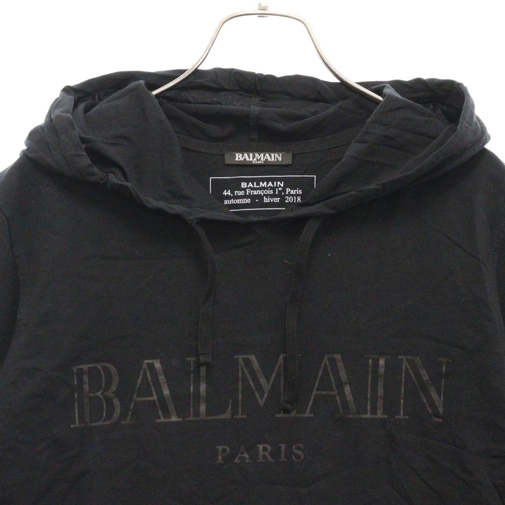 希少【BALMAIN】ロゴ入りプリントフーディ Balmain Paris プリント フーディー - Men | BALMAIN