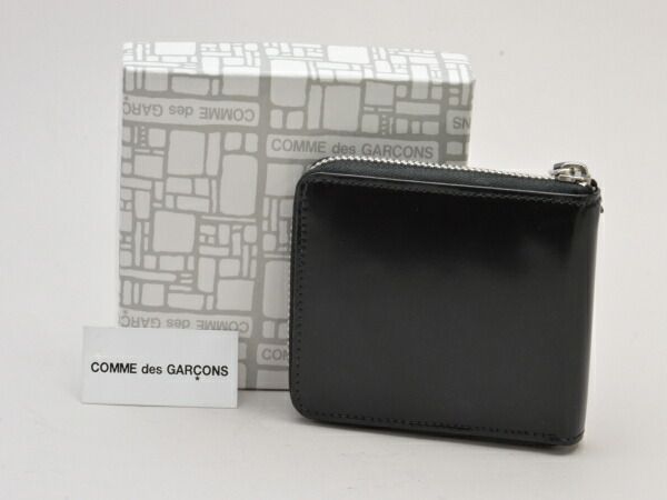コムデギャルソン COMME des GARCONS 財布 MIRROR INSIDE WALLET SA7100MI ブラック×シルバー ユニセックス j_p F-ST2123